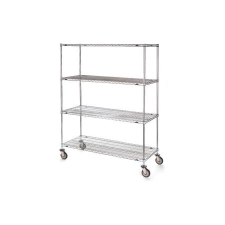 Metro Metro Stainless Steel Wire Shelf Truck w/4 Shelves, 1200 lb. Capacity, 48"L x 24"W x 68"H 5409500